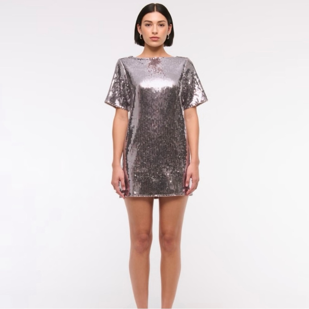 Abercrombie & Fitch Sequin tee shirt mini dress